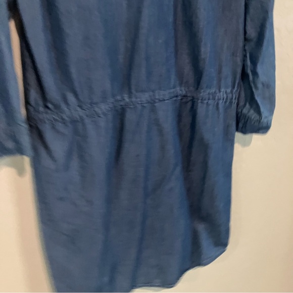 Gloria Vanderbilt Denim Dresse Indigo Chambray Shirt Blouse Dress Womens Sz S - Picture 8 of 11